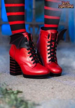 Hotel Transylvania Mavis Red Heeled Boots For Women