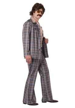 Men's 3 Piece 70's Plaid Leisure Suit Costume -Halloween Costumes mens 3 piece 70s plaid leisure suit costume alt 5