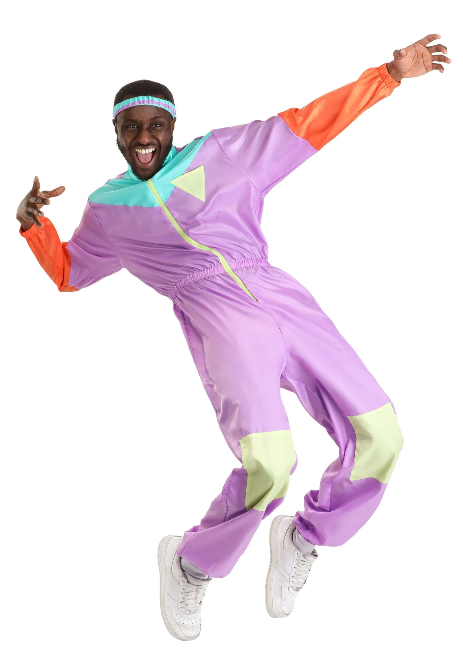 80's Purple Tracksuit Costume For Men 4 80's Purple Tracksuit Costume For Men - Image 2