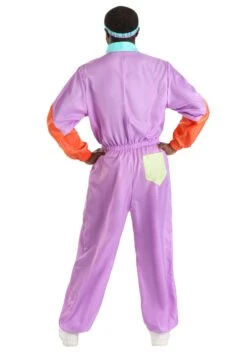 80's Purple Tracksuit Costume For Men 9 80's Purple Tracksuit Costume For Men -Halloween Costumes mens 80s purple tracksuit costume alt 2