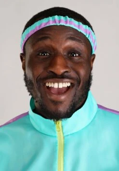 80's Purple Tracksuit Costume For Men 10 80's Purple Tracksuit Costume For Men -Halloween Costumes mens 80s purple tracksuit costume alt 3