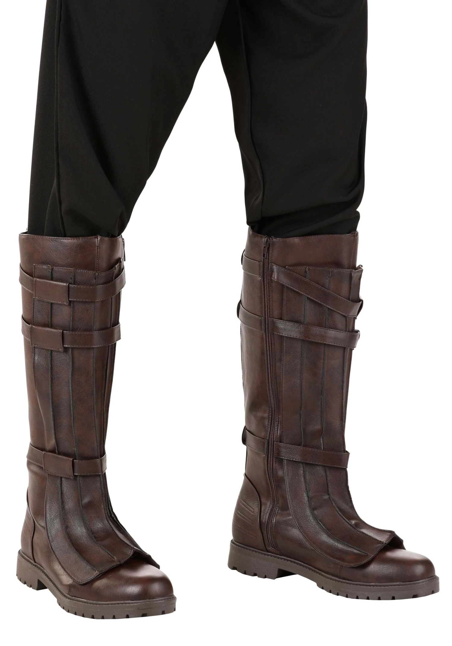 Brown Costume Boots With Straps For Men 4 Brown Costume Boots With Straps For Men - Image 2