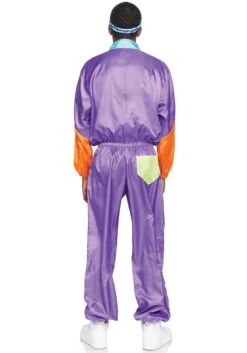 LEG AVENUE Awesome 80s Men's Track Suit Costume -Halloween Costumes mens awesome 80s ski suit costume alt 3