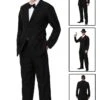 Men's Black Costume Suit 1 Men's Black Costume Suit -Halloween Costumes mens black suit costume 1
