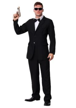 Men's Black Costume Suit 8 Men's Black Costume Suit -Halloween Costumes mens black suit costume 2
