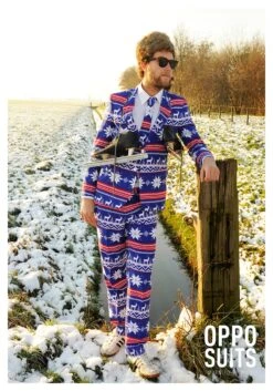 OppoSuits Ugly Christmas Sweater Suit Costume For Men 7 OppoSuits Ugly Christmas Sweater Suit Costume For Men -Halloween Costumes mens christmas sweater suit image2