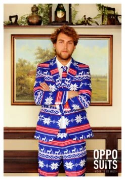 OppoSuits Ugly Christmas Sweater Suit Costume For Men 8 OppoSuits Ugly Christmas Sweater Suit Costume For Men -Halloween Costumes mens christmas sweater suit image3