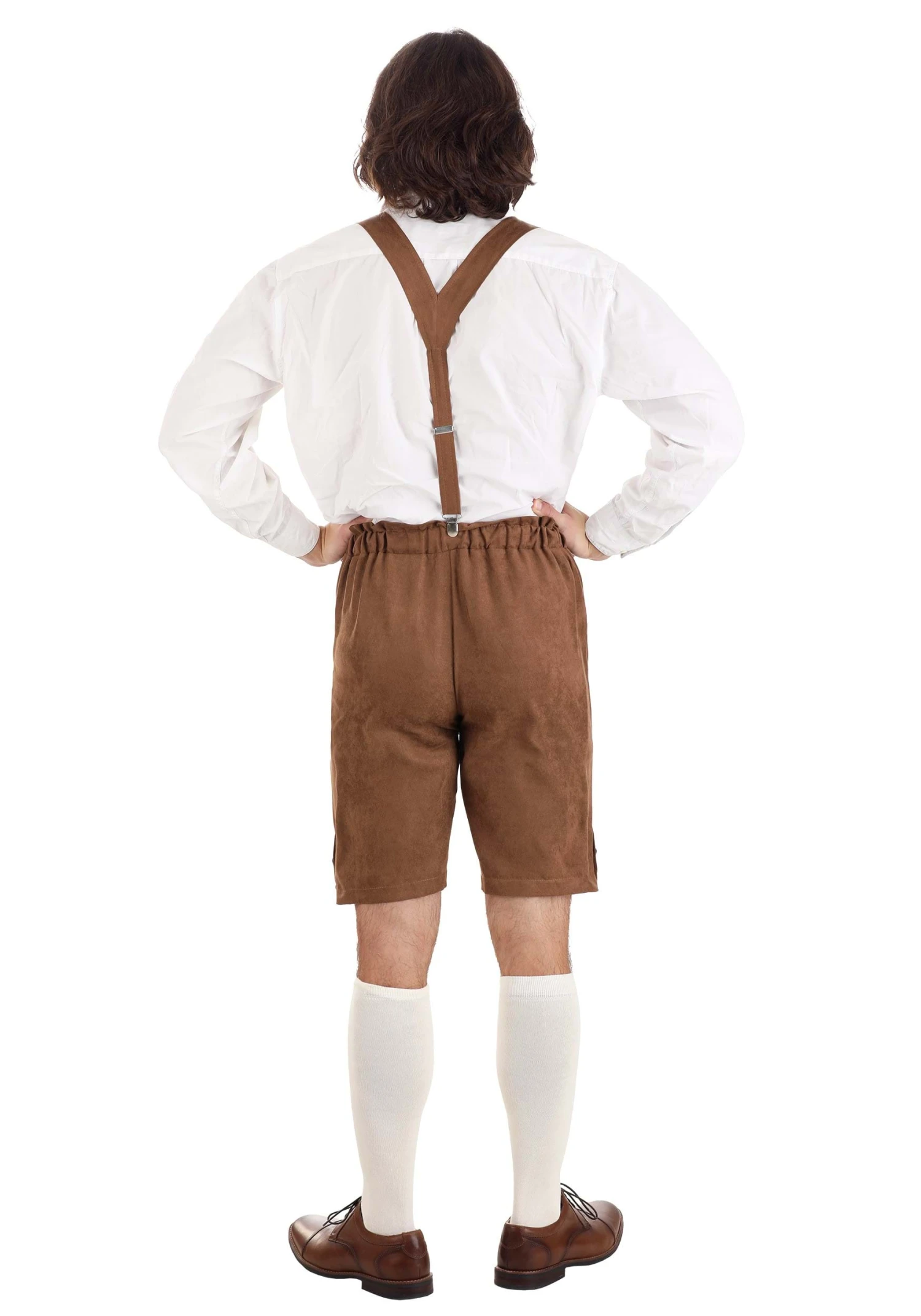 Classic Brown Lederhosen Oktoberfest Costume For Men 4 Classic Brown Lederhosen Oktoberfest Costume For Men - Image 2
