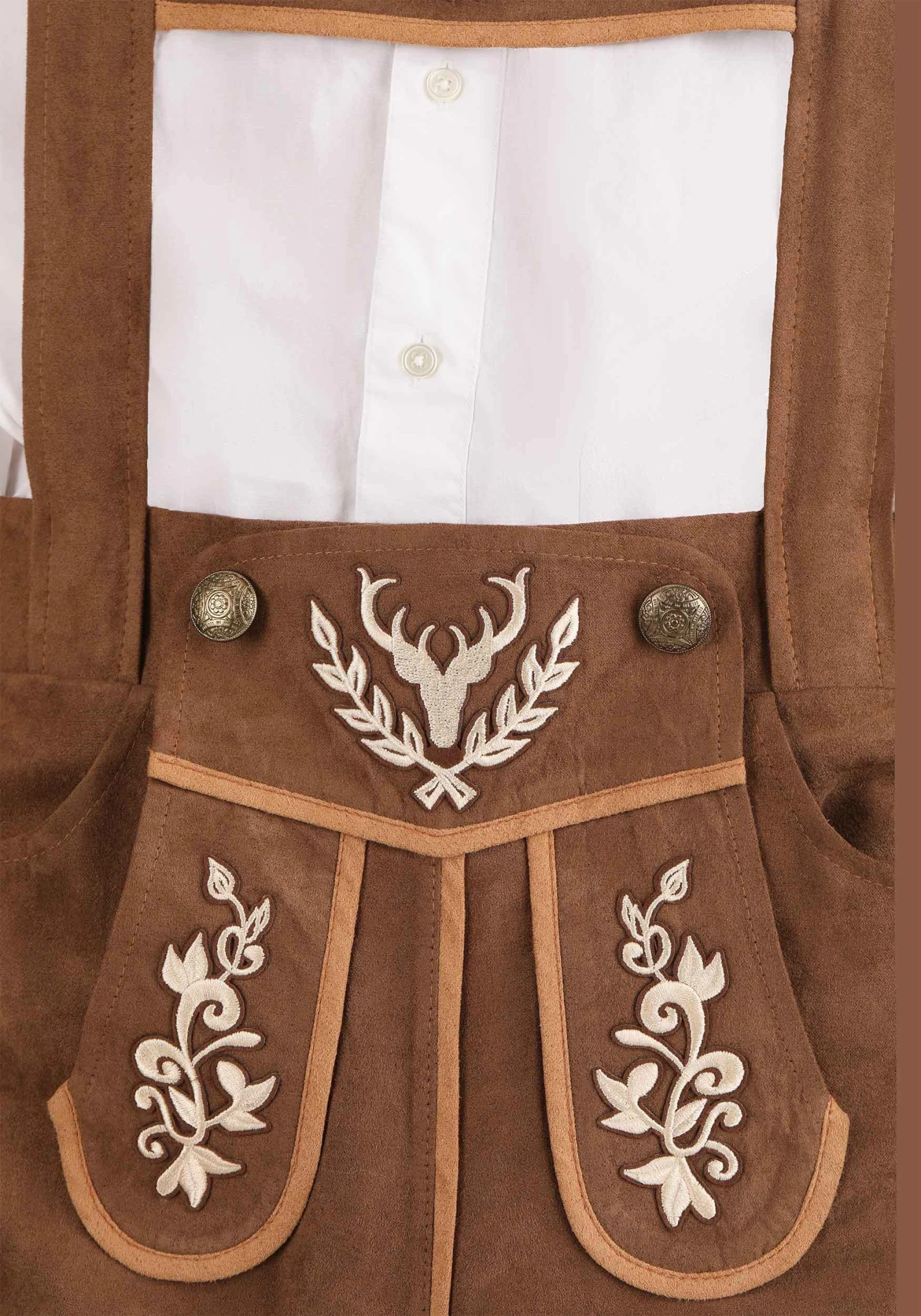 Classic Brown Lederhosen Oktoberfest Costume For Men 5 Classic Brown Lederhosen Oktoberfest Costume For Men - Image 3
