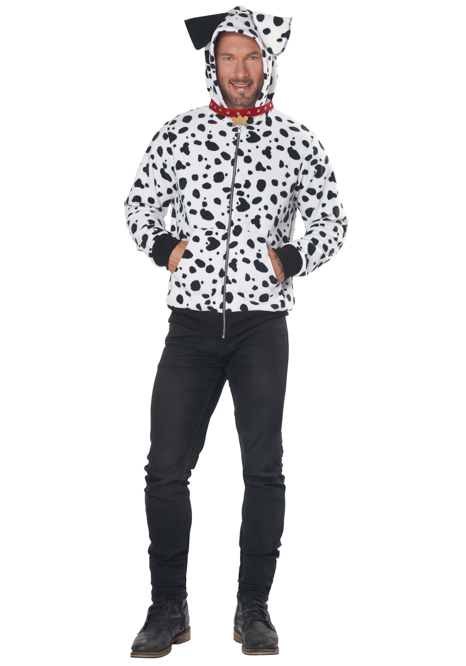 Men's Dalmatian Hoodie Costume 3 Men's Dalmatian Hoodie Costume