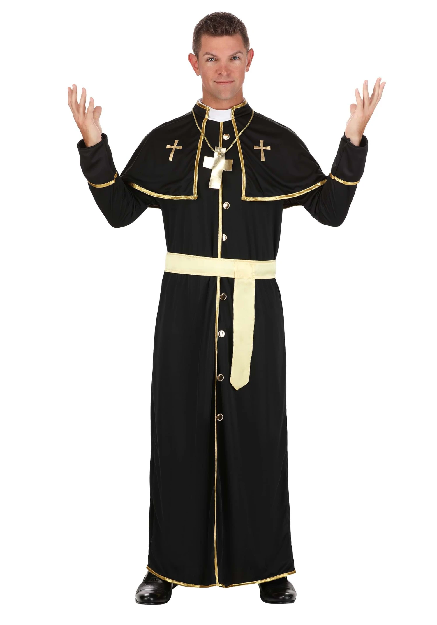 Men's Deluxe Priest Costume 3 Men's Deluxe Priest Costume