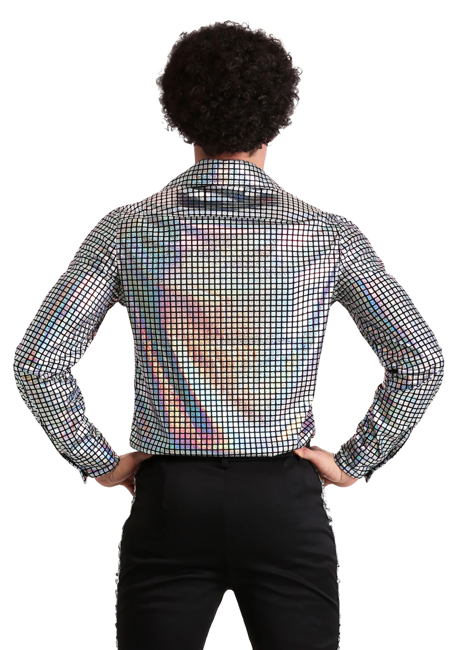 Plus Size Disco Ball Costume Shirt For Men 5 Plus Size Disco Ball Costume Shirt For Men - Image 3