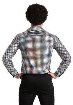 Men's Disco Ball Shirt 6 Men's Disco Ball Shirt -Halloween Costumes mens disco ball shirt back