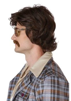 Disco Daddy Costume Wig And Mustache For Men 8 Disco Daddy Costume Wig And Mustache For Men -Halloween Costumes mens disco daddy wig and mustache alt 2