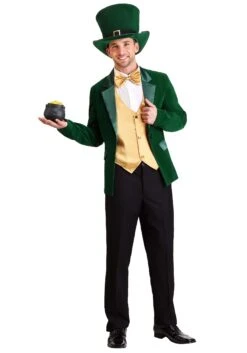 Men's Gold And Green Leprechaun Costume 22 Men's Gold And Green Leprechaun Costume -Halloween Costumes mens gold and green leprechaun costume alt 9