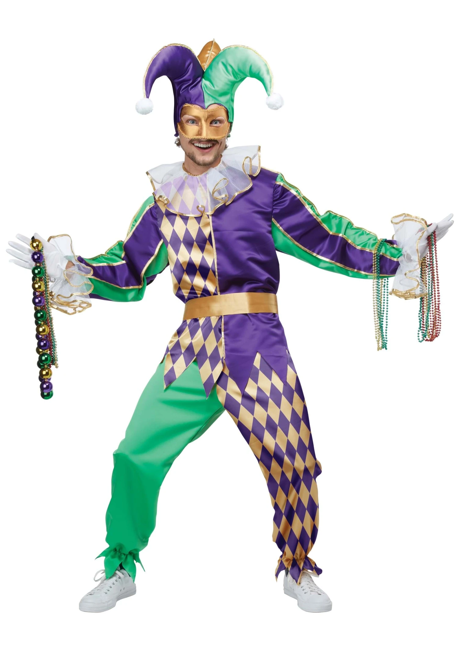 Mardi Gras Jester Costume For Men 3 Mardi Gras Jester Costume For Men