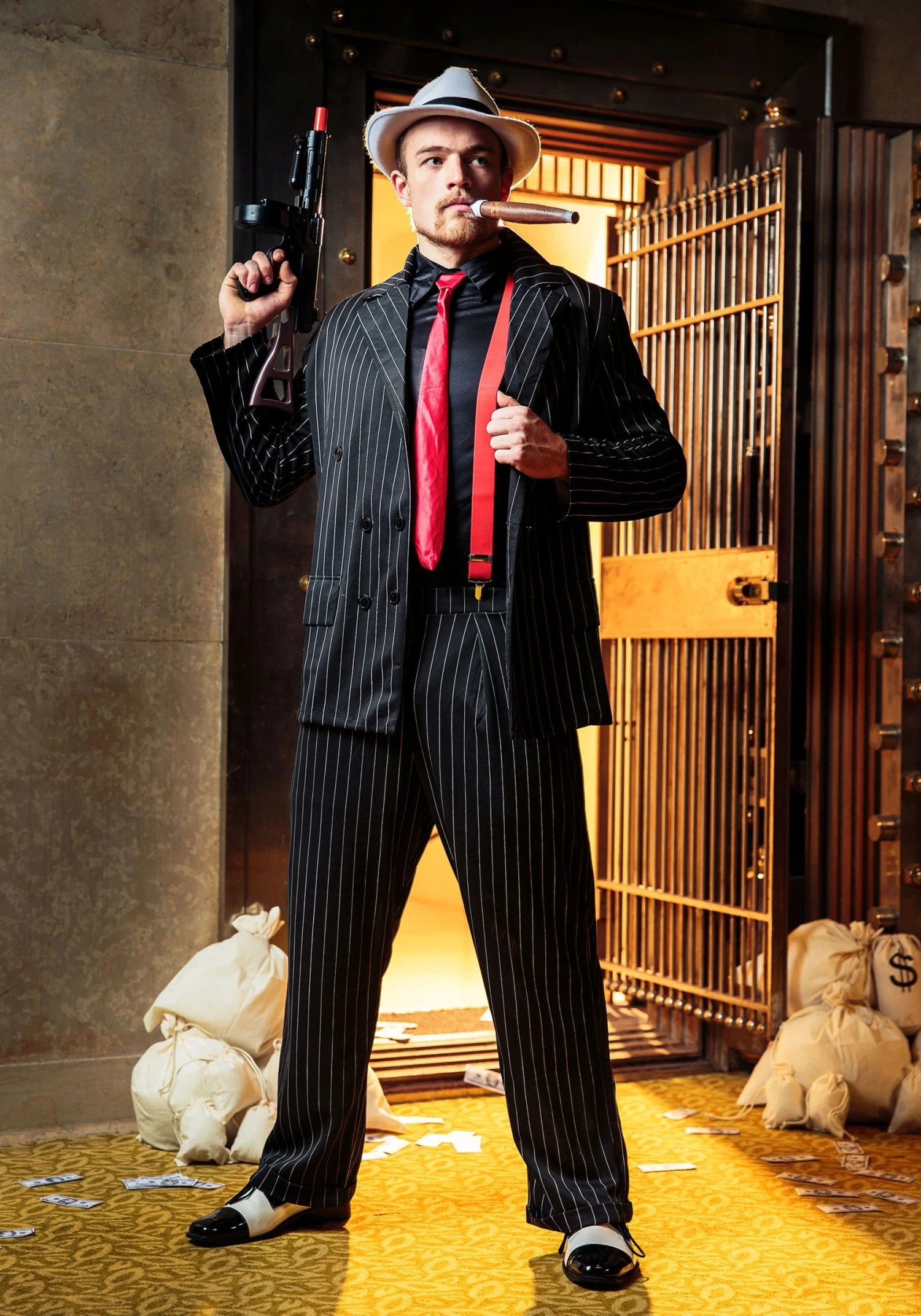 Men's Mob Boss Costume 3 Men's Mob Boss Costume