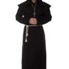 Monk Black Robe Costume For Men 2 Monk Black Robe Costume For Men -Halloween Costumes mens monk black robe costume