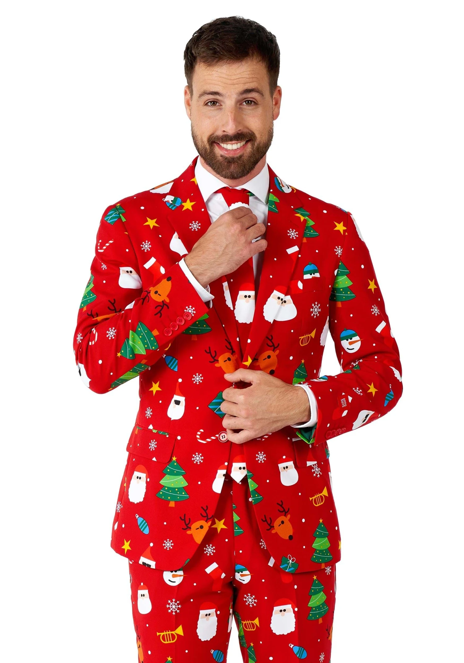 Opposuits Christmas Festivity Red Suit For Men 5 Opposuits Christmas Festivity Red Suit For Men - Image 3