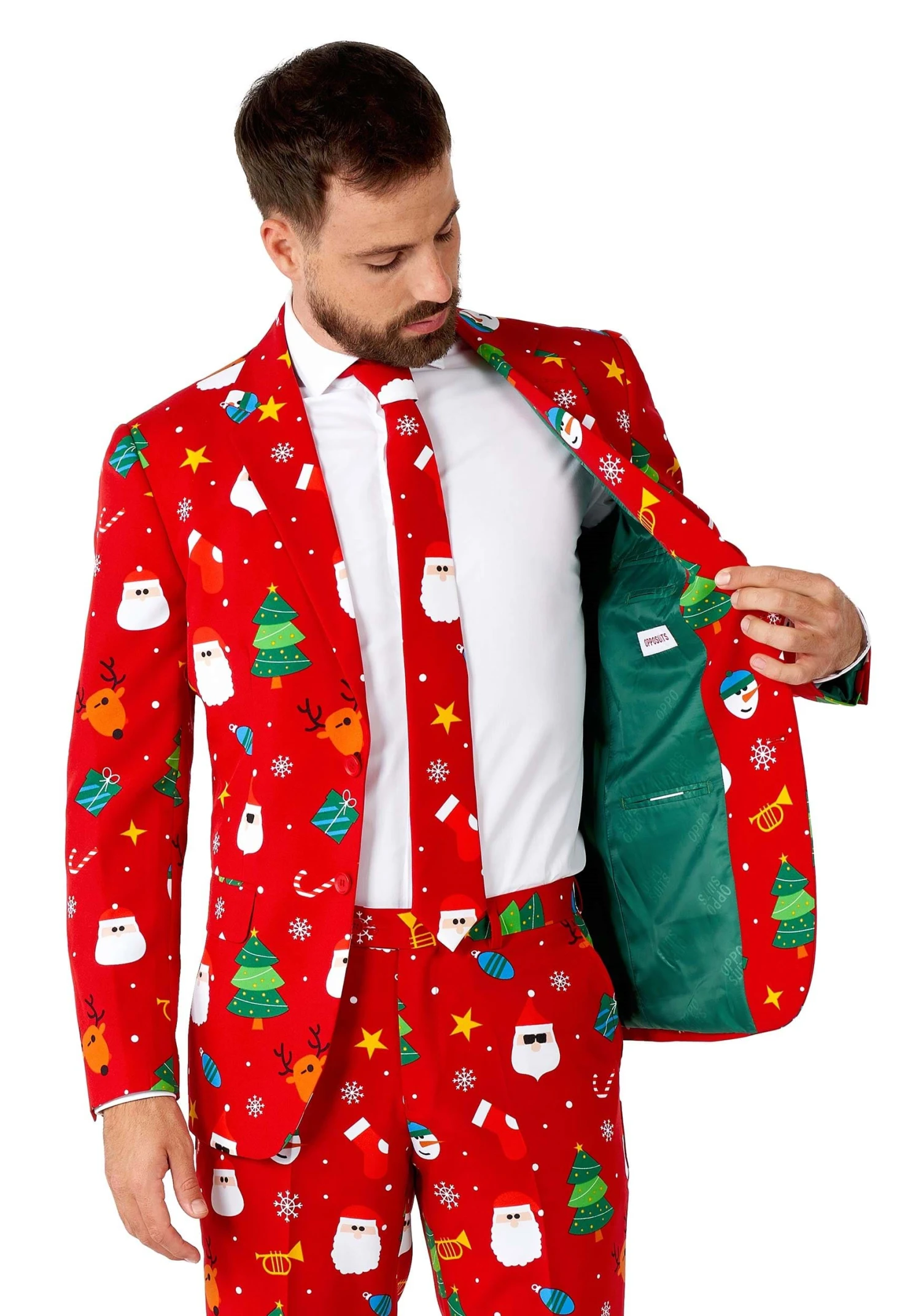 Opposuits Christmas Festivity Red Suit For Men 6 Opposuits Christmas Festivity Red Suit For Men - Image 4
