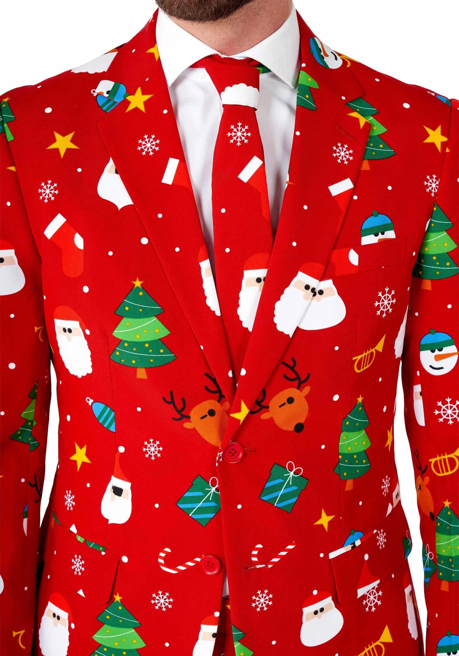 Opposuits Christmas Festivity Red Suit For Men 8 Opposuits Christmas Festivity Red Suit For Men - Image 6