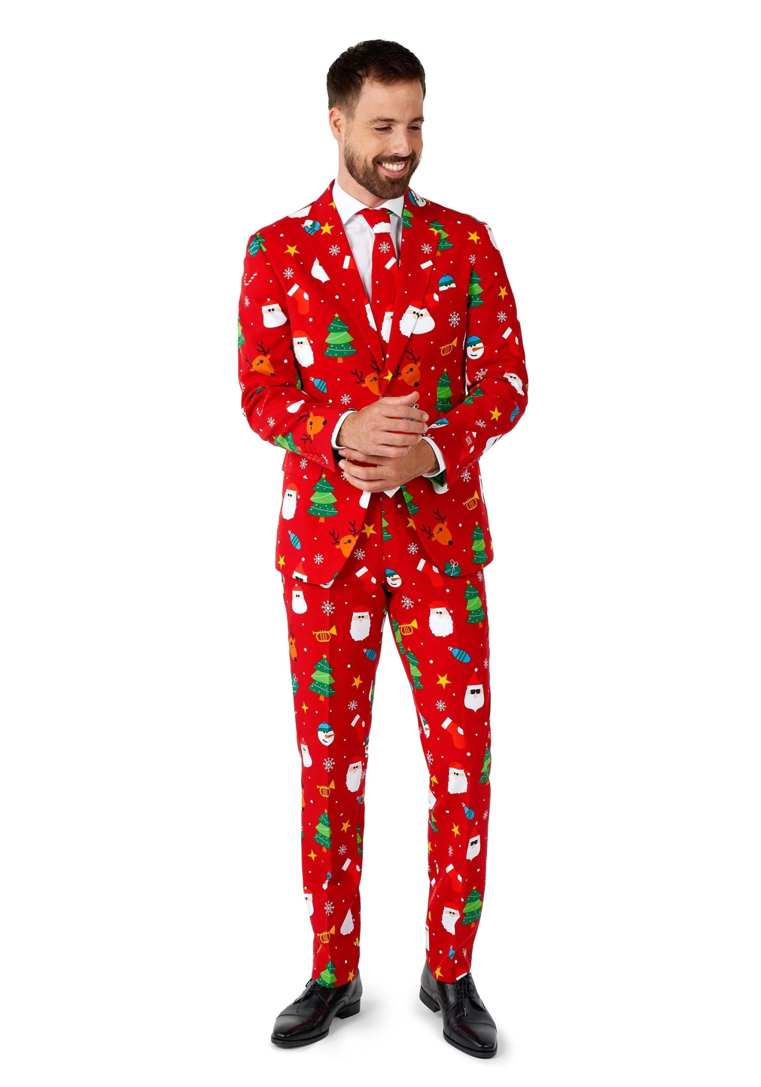 Opposuits Christmas Festivity Red Suit For Men 3 Opposuits Christmas Festivity Red Suit For Men