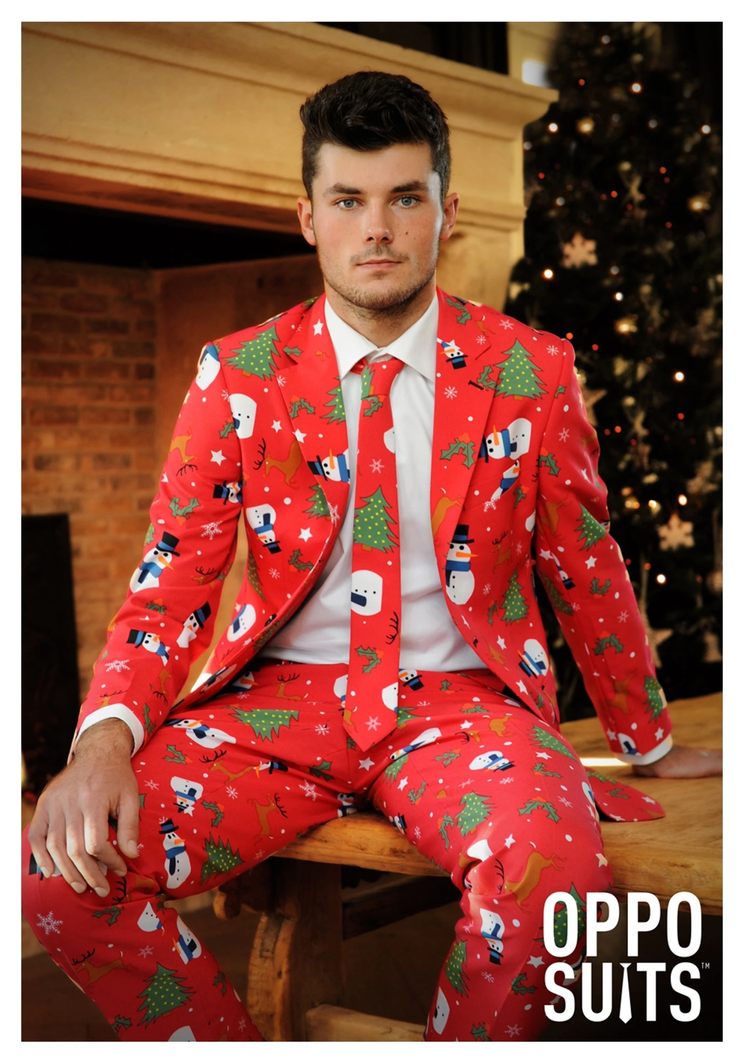 Men's OppoSuits Red Christmas Costume Suit 5 Men's OppoSuits Red Christmas Costume Suit - Image 3