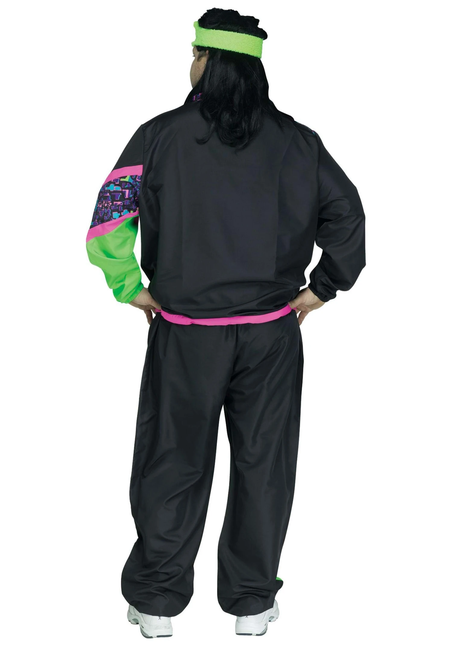 Fun World Plus Size 80's Track Suit Costume For Men 4 Fun World Plus Size 80's Track Suit Costume For Men - Image 2