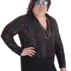 Plus Size Dazzling Disco Costume Shirt For Men 1 Plus Size Dazzling Disco Costume Shirt For Men -Halloween Costumes mens plus size dazzling disco shirt