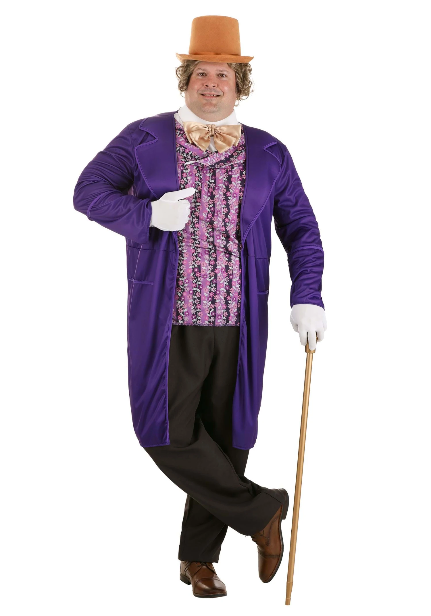 Plus Size Willy Wonka Costume For Men 3 Plus Size Willy Wonka Costume For Men