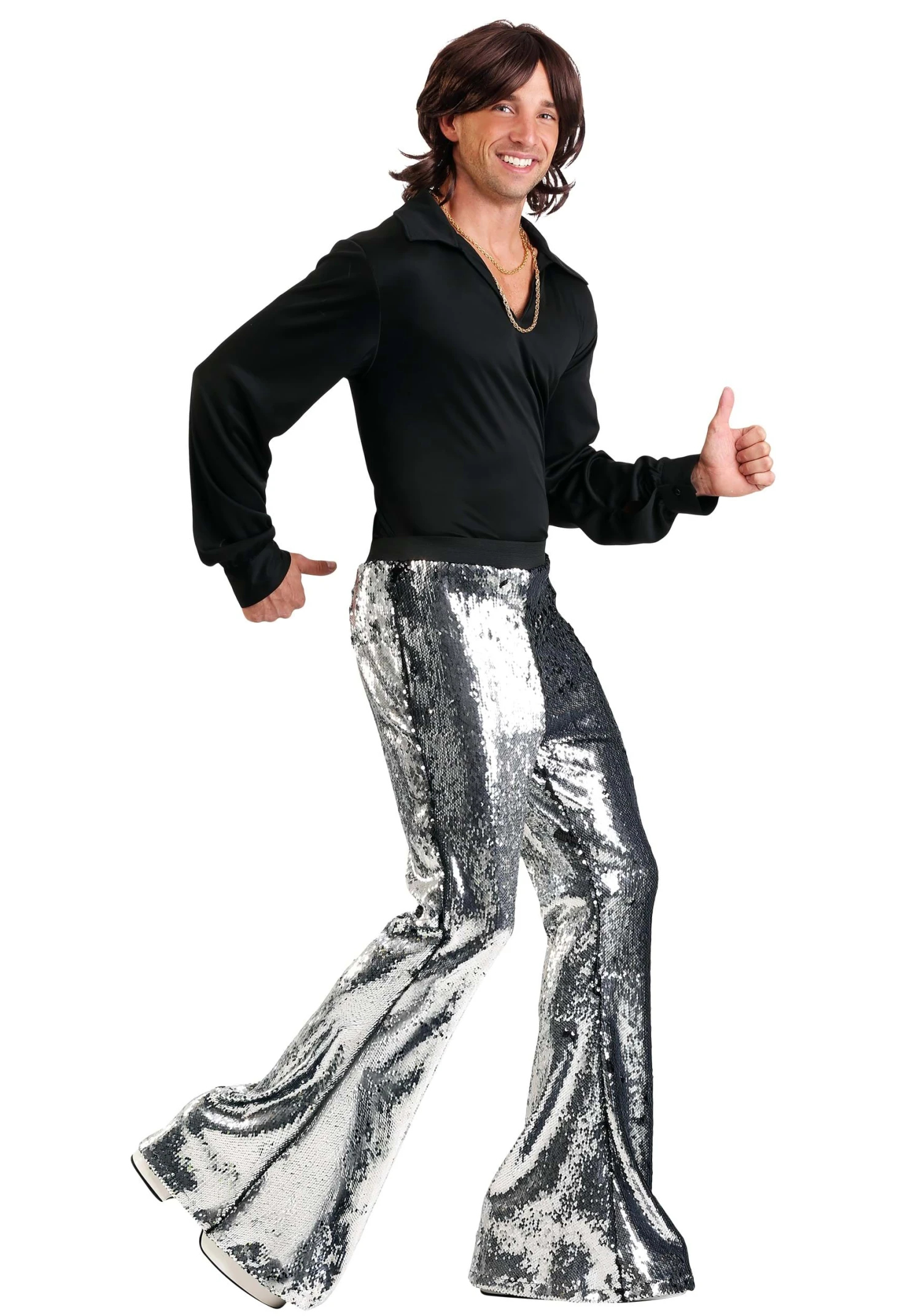 Men's Reversible Sequin Disco Pants 5 Men's Reversible Sequin Disco Pants - Image 3