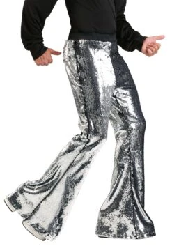 Men's Reversible Sequin Disco Pants 15 Men's Reversible Sequin Disco Pants -Halloween Costumes mens reversible sequin disco pants alt 6
