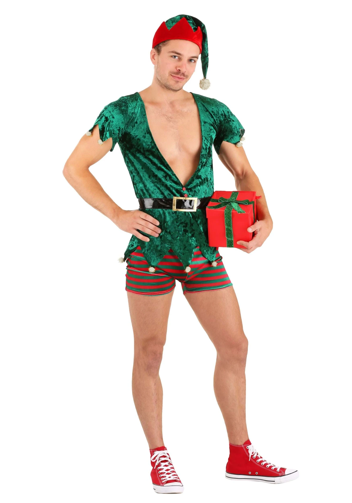 Sexy Men's Elf Christmas Costume 3 Sexy Men's Elf Christmas Costume