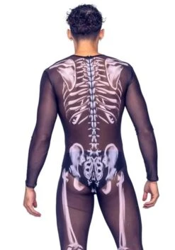 Roma Sexy Mesh Skeleton Jumpsuit Costume For Men -Halloween Costumes mens sexy mesh skeleton jumpsuit costume 2