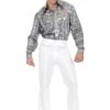 Men's Plus Size Shimmering Disco Costume Shirt 2 Men's Plus Size Shimmering Disco Costume Shirt -Halloween Costumes mens shimmering disco plus size shirt