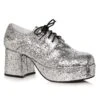 Silver Glitter Platform Shoes For Men 2 Silver Glitter Platform Shoes For Men -Halloween Costumes mens silver glitter platform shoes