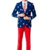 Men's OppoSuits Stars And Stripes Costume Suit -Halloween Costumes mens stars and stripes suit