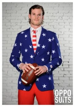 Men's OppoSuits Stars And Stripes Costume Suit -Halloween Costumes mens stars and stripes suit alternate