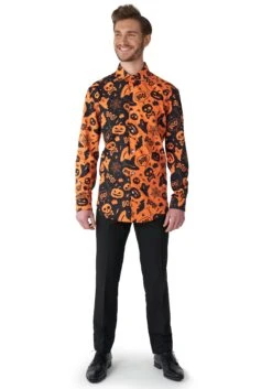Suitmeister Button Up Halloween Icon Shirt For Men -Halloween Costumes mens suitmeister button up halloween icon shirt alt 2