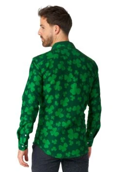 Mens Suitmeister Button Up St. Pats Green Shirt -Halloween Costumes mens suitmeister button up st pats green shirt alt 5