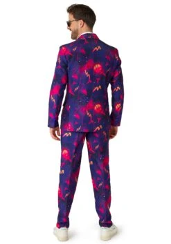 Suitmeister Retro Neon Navy Suit For Men 8 Suitmeister Retro Neon Navy Suit For Men -Halloween Costumes mens suitmeister retro neon navy suit alt 1
