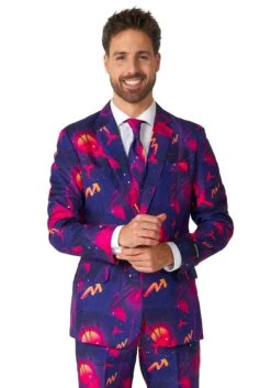 Suitmeister Retro Neon Navy Suit For Men 9 Suitmeister Retro Neon Navy Suit For Men -Halloween Costumes mens suitmeister retro neon navy suit alt 2