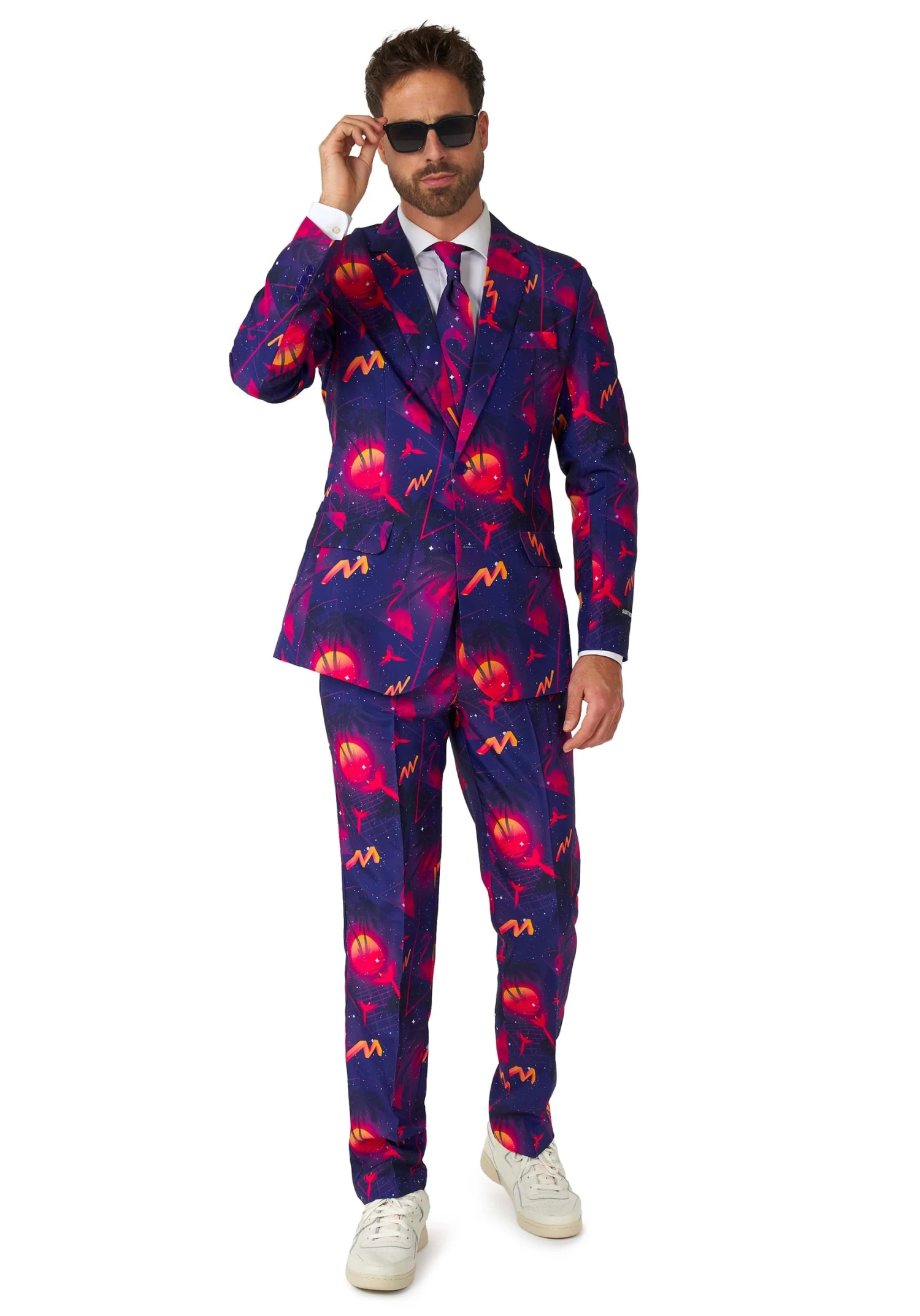 Suitmeister Retro Neon Navy Suit For Men 3 Suitmeister Retro Neon Navy Suit For Men