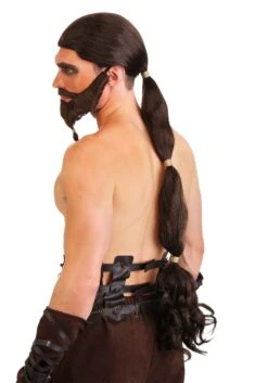 Warrior King Men's Wig And Beard 5 Warrior King Men's Wig And Beard -Halloween Costumes mens warrior king wig and beard back
