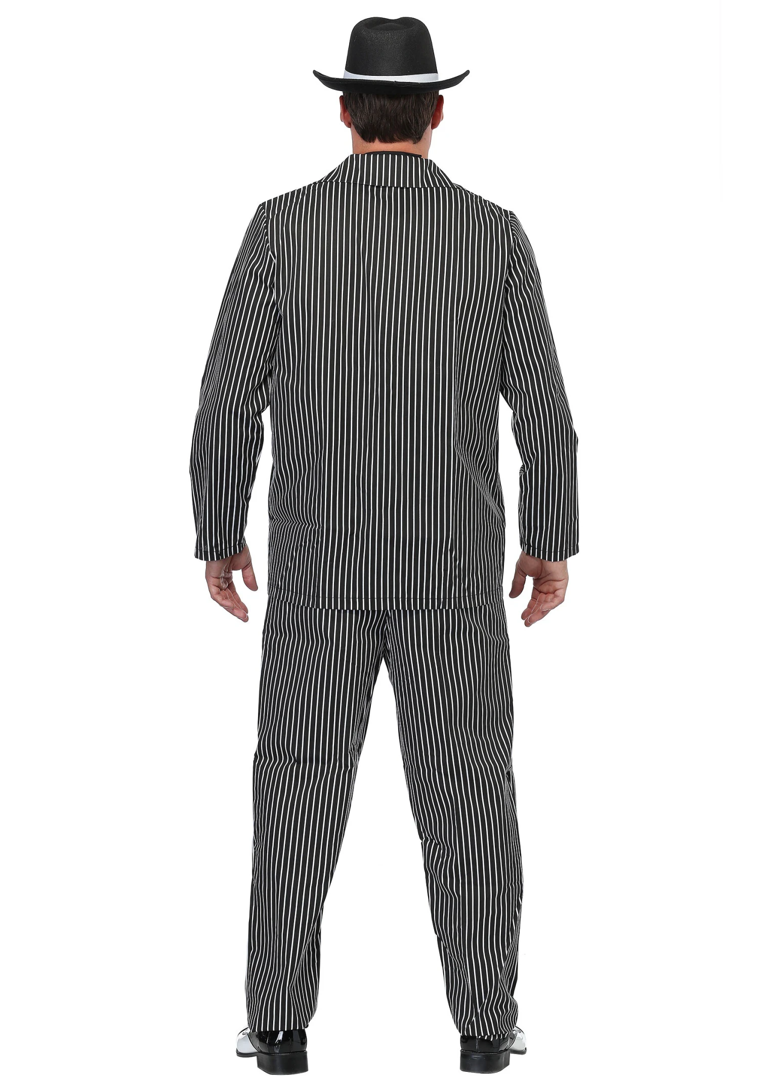 Men's Wide Pin Stripe Gangster Costume 4 Men's Wide Pin Stripe Gangster Costume - Image 2