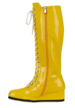 Men's Yellow Wrestling Boots -Halloween Costumes mens yellow wrestling boot alt 4