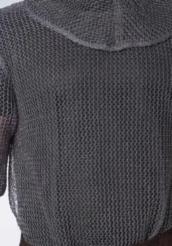 Metallic Knit Chainmail Tunic & Cowl Costume For Adults 17 Metallic Knit Chainmail Tunic & Cowl Costume For Adults -Halloween Costumes metallic knit chainmail tunic cowl for adults alt 7