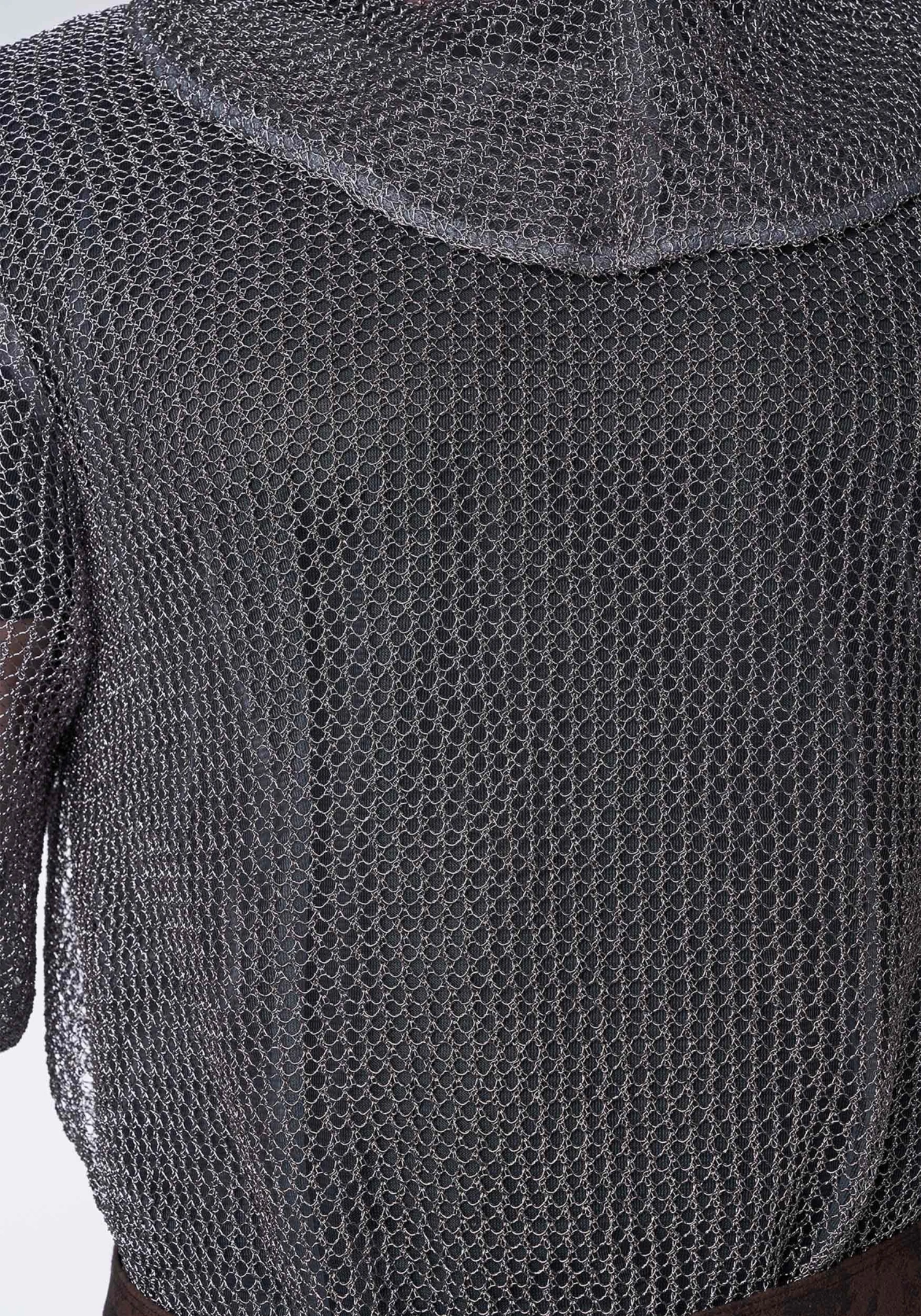 Metallic Knit Chainmail Tunic & Cowl Costume For Adults 10 Metallic Knit Chainmail Tunic & Cowl Costume For Adults - Image 8