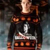 Halloween Michael Myers Adult Sweater -Halloween Costumes michael myers sweater