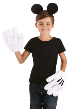 Women's Mickey Ears & Glove Set 20 Women's Mickey Ears & Glove Set -Halloween Costumes mickey ears glove set alt 8